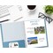Better Office Products 2 Pocket Paper Folders Portfolio W/Prongs, Matte Texture, Letter Size, Light Blue, 50PK 84216 - alternate 3
